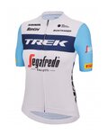 SANTINI Tricou de ciclism cu mânecă scurtă - TREK SEGAFREDO 2023 LADY FAN LINE - albastru deschis/alb