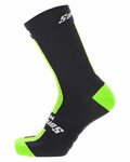 SANTINI Șosete clasice de ciclism - X IRONMAN VIS - negru/verde