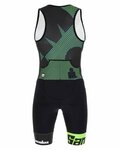 SANTINI Salopetă de ciclism - X IRONMAN CUPIO - verde/negru