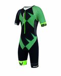 SANTINI Salopetă de ciclism - X IRONMAN CUPIO - negru/verde