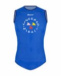 SANTINI Tricou de ciclism fără mâneci - NIBALI SQUALO - albastru