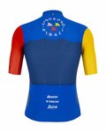 SANTINI Tricou de ciclism cu mânecă scurtă - NIBALI SQUALO - roșu/albastru/galben