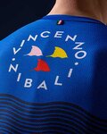 SANTINI Tricou de ciclism cu mânecă scurtă - NIBALI SQUALO - roșu/albastru/galben