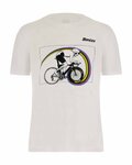 SANTINI Tricou de ciclism cu mânecă scurtă - TT UCI OFFICIAL - alb