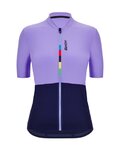 SANTINI Tricou de ciclism cu mânecă scurtă - UCI RIGA LADY - albastru/mov
