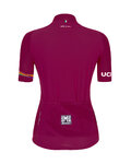 SANTINI Tricou de ciclism cu mânecă scurtă - UCI WORLD ECO LADY - ciclamen