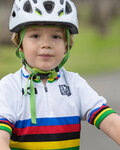 SANTINI Tricou de ciclism cu mânecă scurtă - UCI KIDS - multicolor/alb