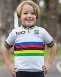 SANTINI Tricou de ciclism cu mânecă scurtă - UCI KIDS - multicolor/alb