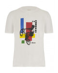 SANTINI Tricou de ciclism cu mânecă scurtă - BMX UCI OFFICIAL - alb