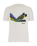 SANTINI Tricou de ciclism cu mânecă scurtă - MTB UCI OFFICIAL - alb