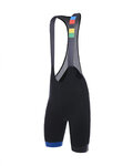 SANTINI Pantaloni scurți de ciclism cu bretele - DAMA  - negru