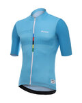 SANTINI Tricou de ciclism cu mânecă scurtă - SKULL  - turcoaz