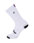 SANTINI Șosete clasice de ciclism - UCI RAINBOW - alb