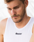 SANTINI Tricou de ciclism fără mâneci - LIEVE - alb