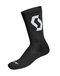 SCOTT Șosete clasice de ciclism - TRAIL PRO - alb/negru