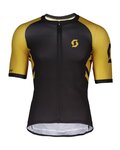 SCOTT Tricou de ciclism cu mânecă scurtă - RC PREMIUM CLIMBER - negru/galben