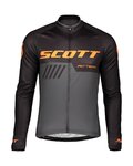 SCOTT Tricou de ciclism cu mânecă lungă de vară - RC TEAM 10 SUMMER - portocaliu/negru