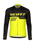 SCOTT Tricou de ciclism cu mânecă lungă de vară - RC TEAM 10 SUMMER - galben/negru