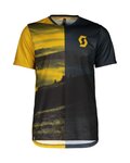 SCOTT Tricou de ciclism cu mânecă scurtă - TRAIL FLOW - albastru/galben