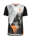 SCOTT Tricou de ciclism cu mânecă scurtă - TRAIL FLOW PRO - alb/portocaliu/negru