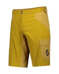 SCOTT Pantaloni scurți de ciclism fără bretele - TRAIL FLOW - galben