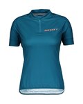 SCOTT Tricou de ciclism cu mânecă scurtă - ENDURANCE 30 LADY - albastru