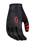 SCOTT Mănuși cu degete lungi de ciclism - TRACTION LF - negru/roșu