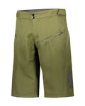 SCOTT Pantaloni scurți de ciclism fără bretele - TRAIL VERTIC - verde