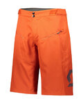 SCOTT Pantaloni scurți de ciclism fără bretele - TRAIL VERTIC - portocaliu