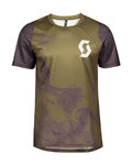 SCOTT Tricou de ciclism cu mânecă scurtă - TRAIL VERTIC - verde/gri