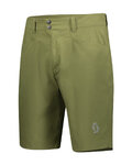 SCOTT Pantaloni scurți de ciclism fără bretele - TRAIL MTN - verde
