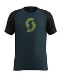 SCOTT Tricou de ciclism cu mânecă scurtă - 10 ICON RAGLAN - negru/albastru