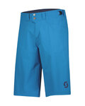 SCOTT Pantaloni scurți de ciclism fără bretele - TRAIL FLOW - albastru