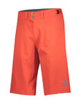 SCOTT Pantaloni scurți de ciclism fără bretele - TRAIL FLOW - roșu