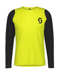 SCOTT Tricou de ciclism cu mânecă lungă de vară - TRAIL PROGRESSIVE - galben/negru