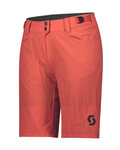 SCOTT Pantaloni scurți de ciclism fără bretele - TRAIL FLOW LADY - roșu