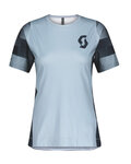 SCOTT Tricou de ciclism cu mânecă scurtă - TRAIL VERTIC LADY - albastru deschis