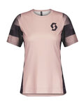 SCOTT Tricou de ciclism cu mânecă scurtă - TRAIL VERTIC LADY - mov/roz