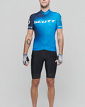 SCOTT Tricoul și pantaloni scurți de ciclism - RC PRO 2021 - albastru/negru