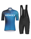 SCOTT Tricoul și pantaloni scurți de ciclism - RC PRO 2021 - albastru/negru