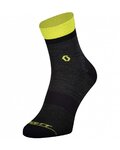 SCOTT Șosete clasice de ciclism - TRAIL QUARTER - negru/galben