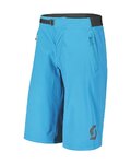 SCOTT Pantaloni scurți de ciclism fără bretele - TRAIL VERTIC - albastru