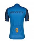 SCOTT Tricou de ciclism cu mânecă scurtă - RC TEAM 10 SS - albastru/portocaliu