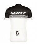 SCOTT Tricou de ciclism cu mânecă scurtă - RC TEAM 20 SS - alb/negru