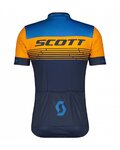 SCOTT Tricou de ciclism cu mânecă scurtă - RC TEAM 20 SS - albastru/portocaliu