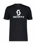 SCOTT Tricou de ciclism cu mânecă scurtă - ICON SS - negru/alb