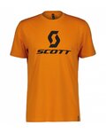 SCOTT Tricou de ciclism cu mânecă scurtă - ICON SS - negru/portocaliu