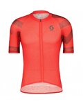 SCOTT Tricou de ciclism cu mânecă scurtă - RC PREMIUM CLIMBER - gri/roșu