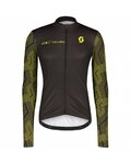 SCOTT Tricou de ciclism cu mânecă lungă de vară - RC TEAM 10 LS - galben/negru