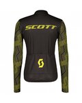 SCOTT Tricou de ciclism cu mânecă lungă de vară - RC TEAM 10 LS - galben/negru